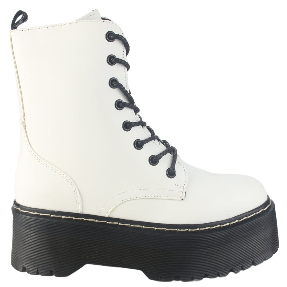 Botin Chalada Mujer Poolh-9 Blanco Plataforma Botines Chalada 