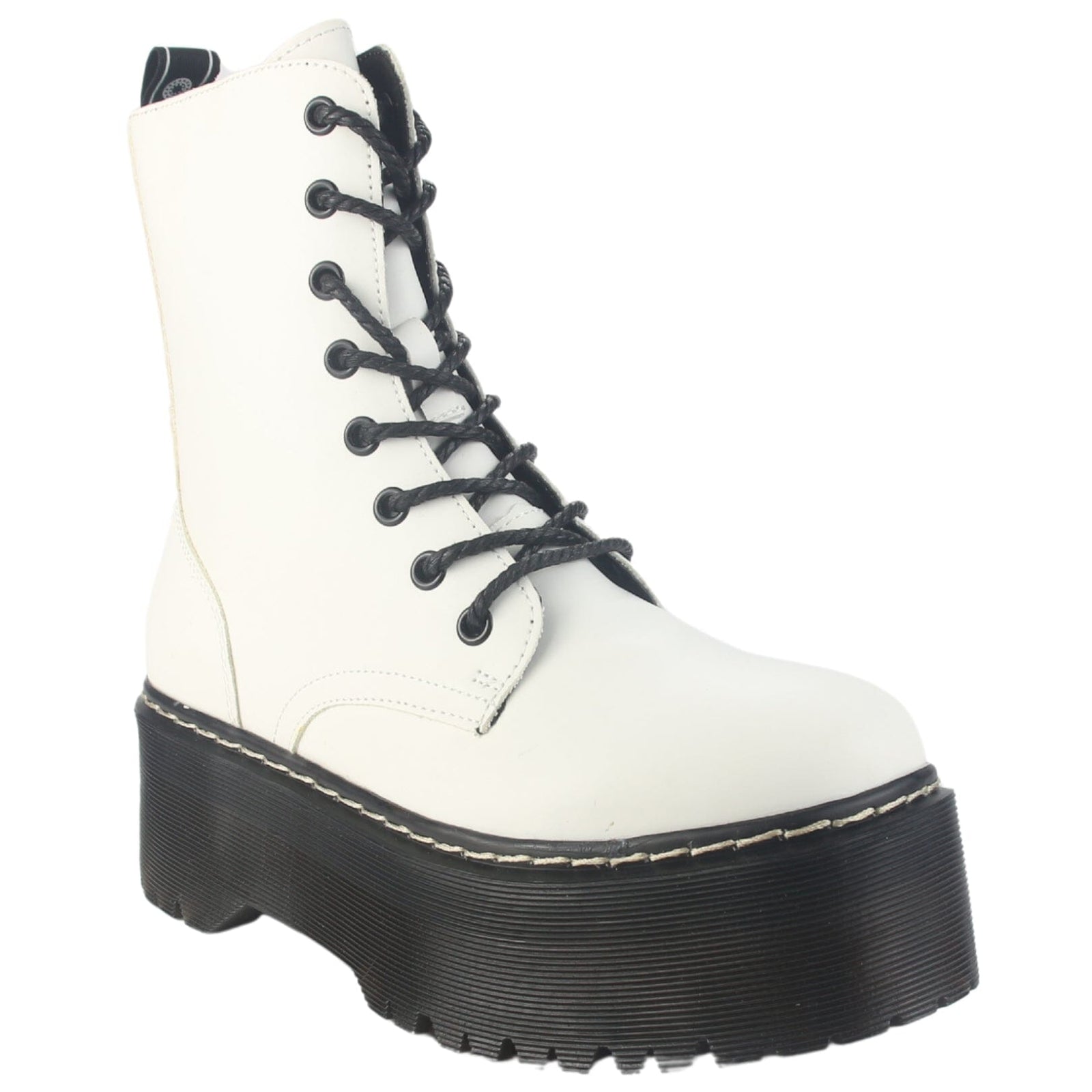 Botin Chalada Mujer Poolh-9 Blanco Plataforma Botines Chalada 