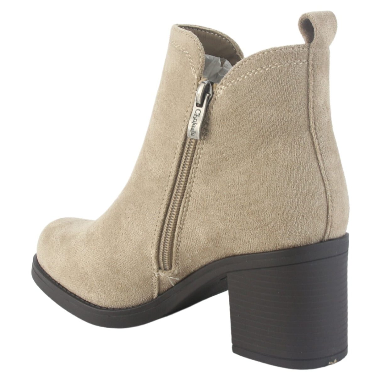 Botin Chalada Mujer Prata-1 Taupe Casual Botines Taco Chalada 