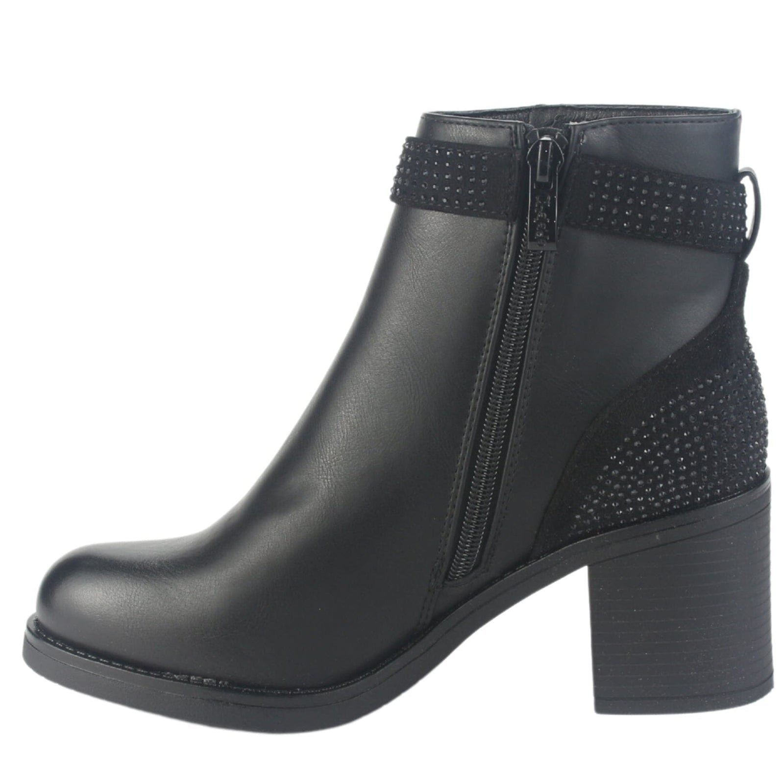 Botin Chalada Mujer Prata-2 Negro Casual Botines Chalada 