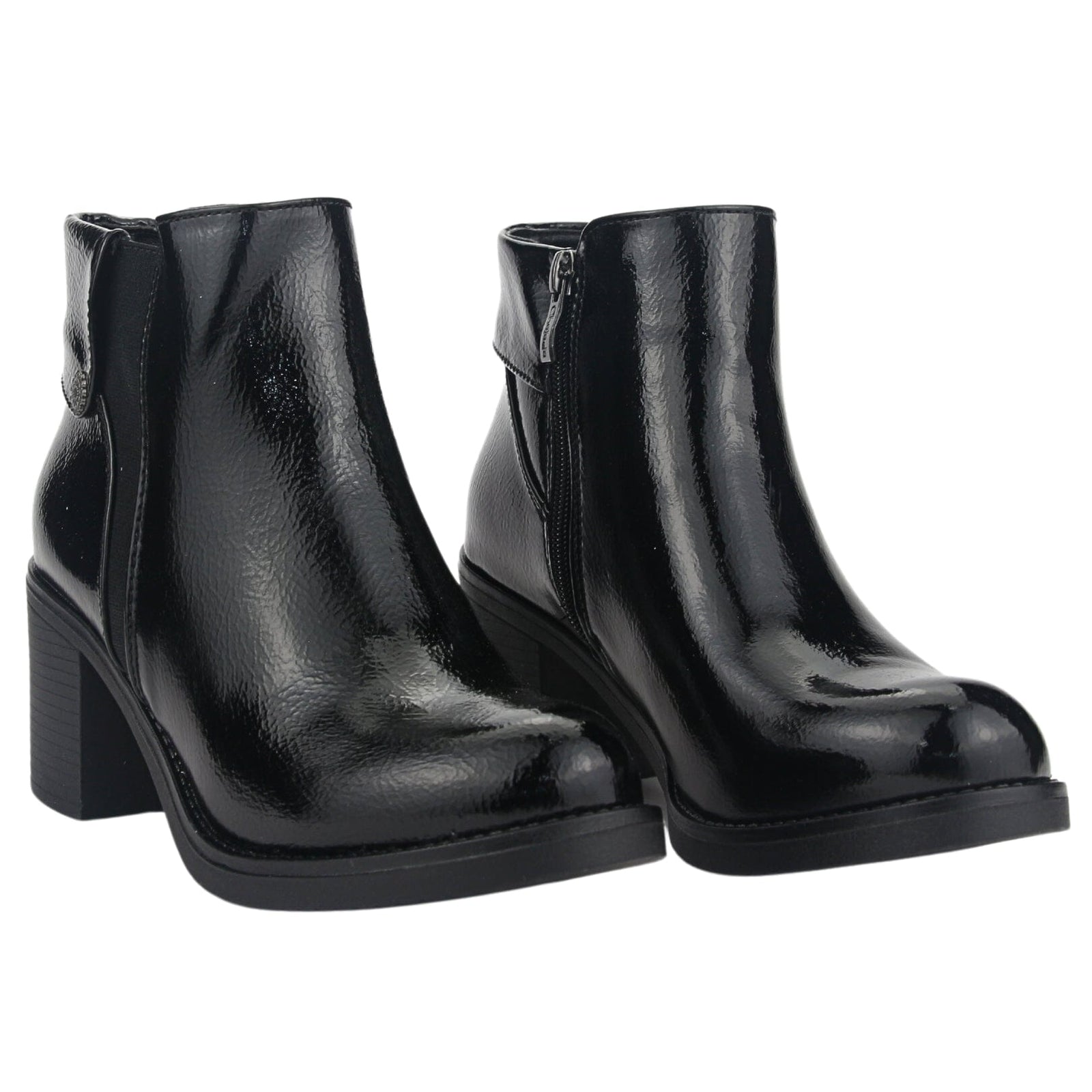Botin Chalada Mujer Prata-3 Negro Casual Botines Taco Chalada 