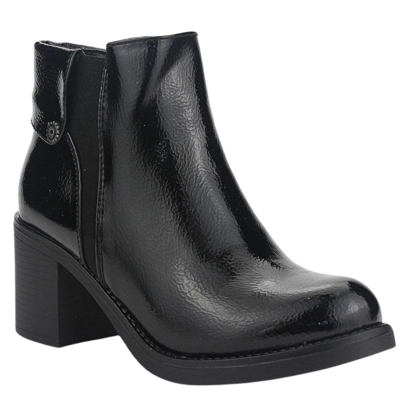 Botin Chalada Mujer Prata-3 Negro Casual Botines Taco Chalada 