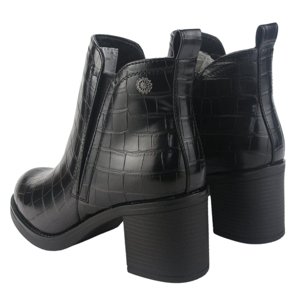 Botin Chalada Mujer Prata-6 Negro Casual Botines Taco Chalada 