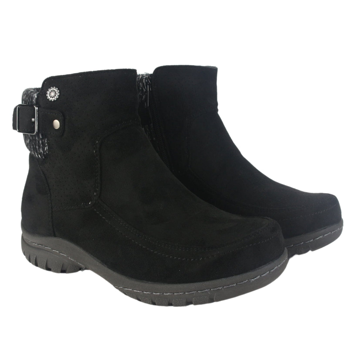 Botin Chalada Mujer Qual-5 Negro Casual Botines Taco Chalada 