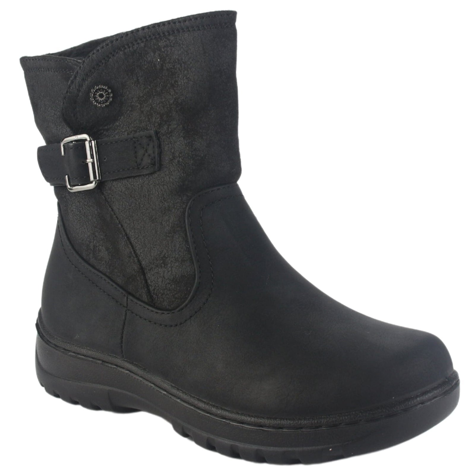 Botin Chalada Mujer Qual-7 Negro Casual Botines Taco Chalada 