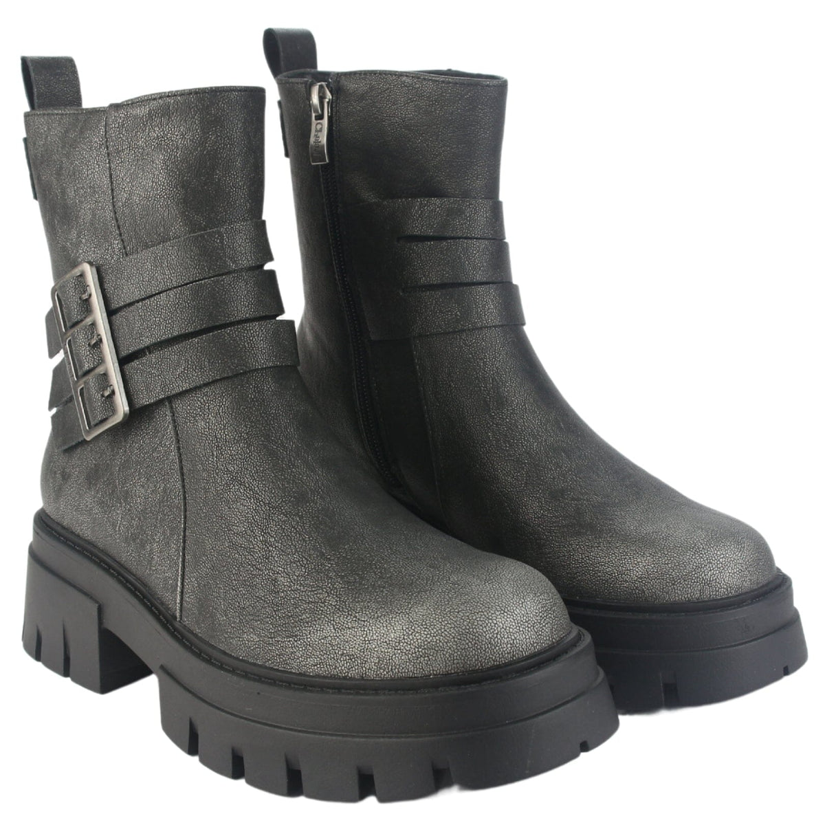 Botin Chalada Mujer Rustnew-1 Plateado Casual Botines Plataforma Chalada 
