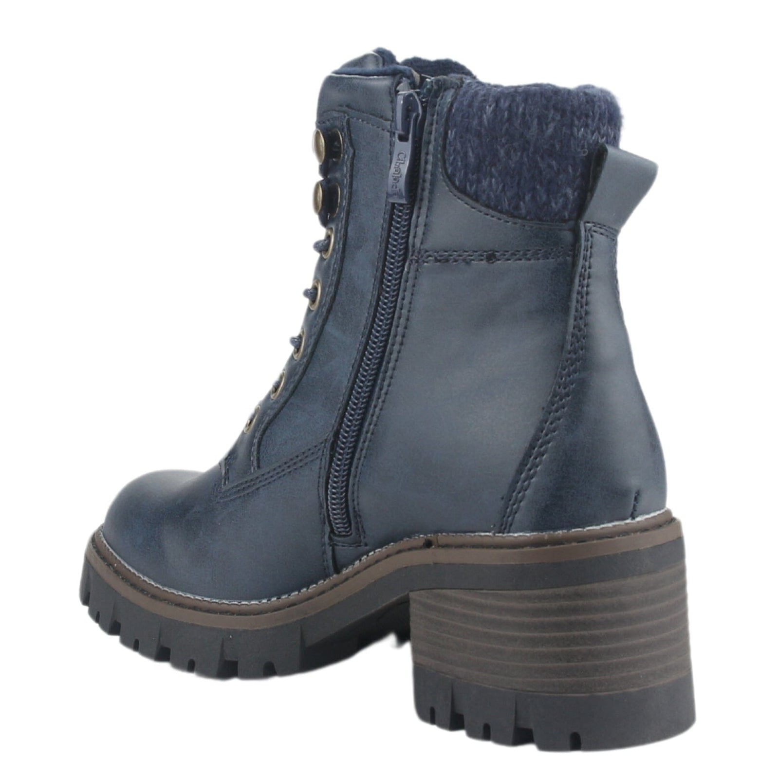Botin Chalada Mujer Sindy-1 Azul Marino Casual Botines Taco Chalada 