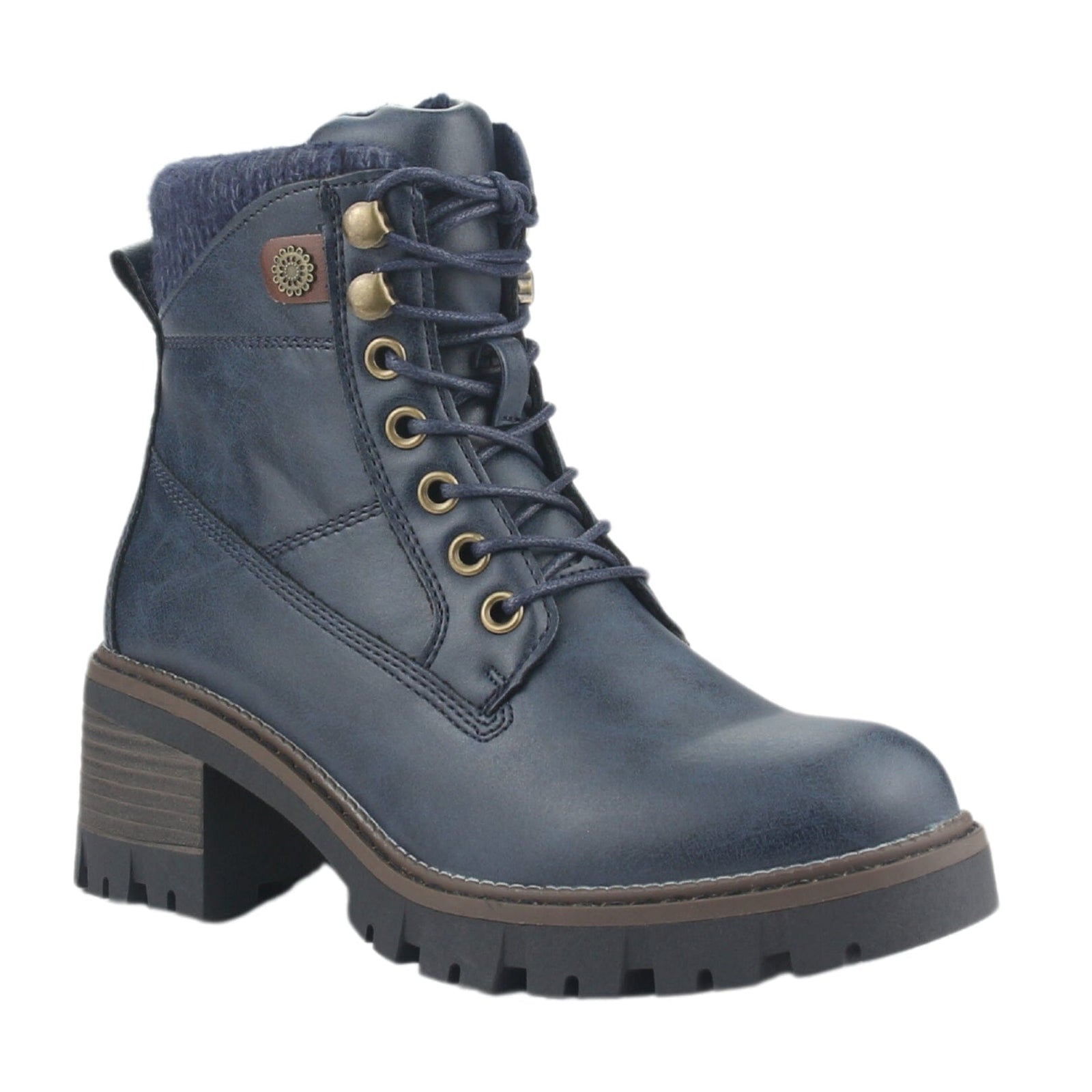 Botin Chalada Mujer Sindy-1 Azul Marino Casual Botines Taco Chalada 