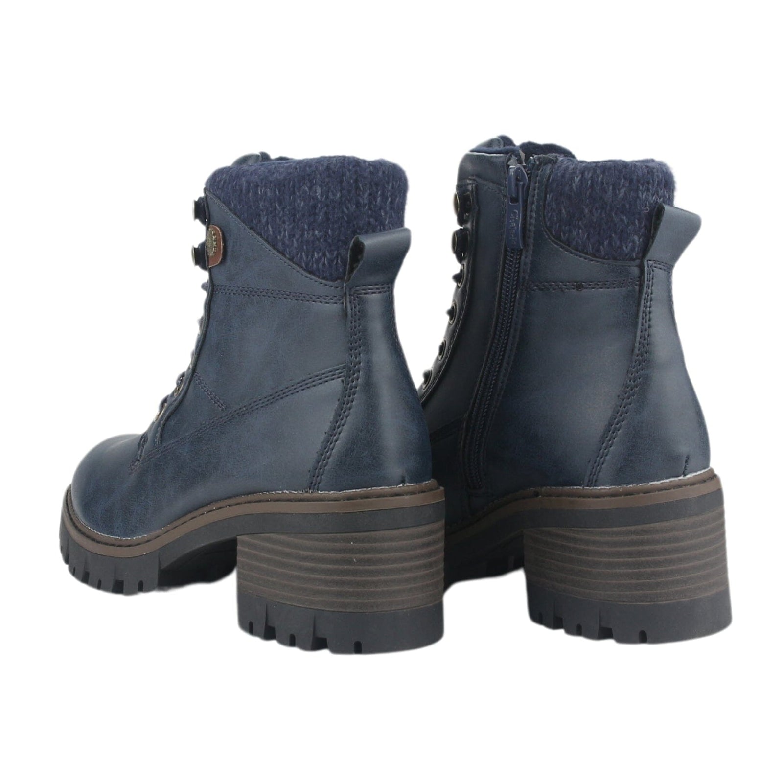 Botin Chalada Mujer Sindy-1 Azul Marino Casual Botines Taco Chalada 