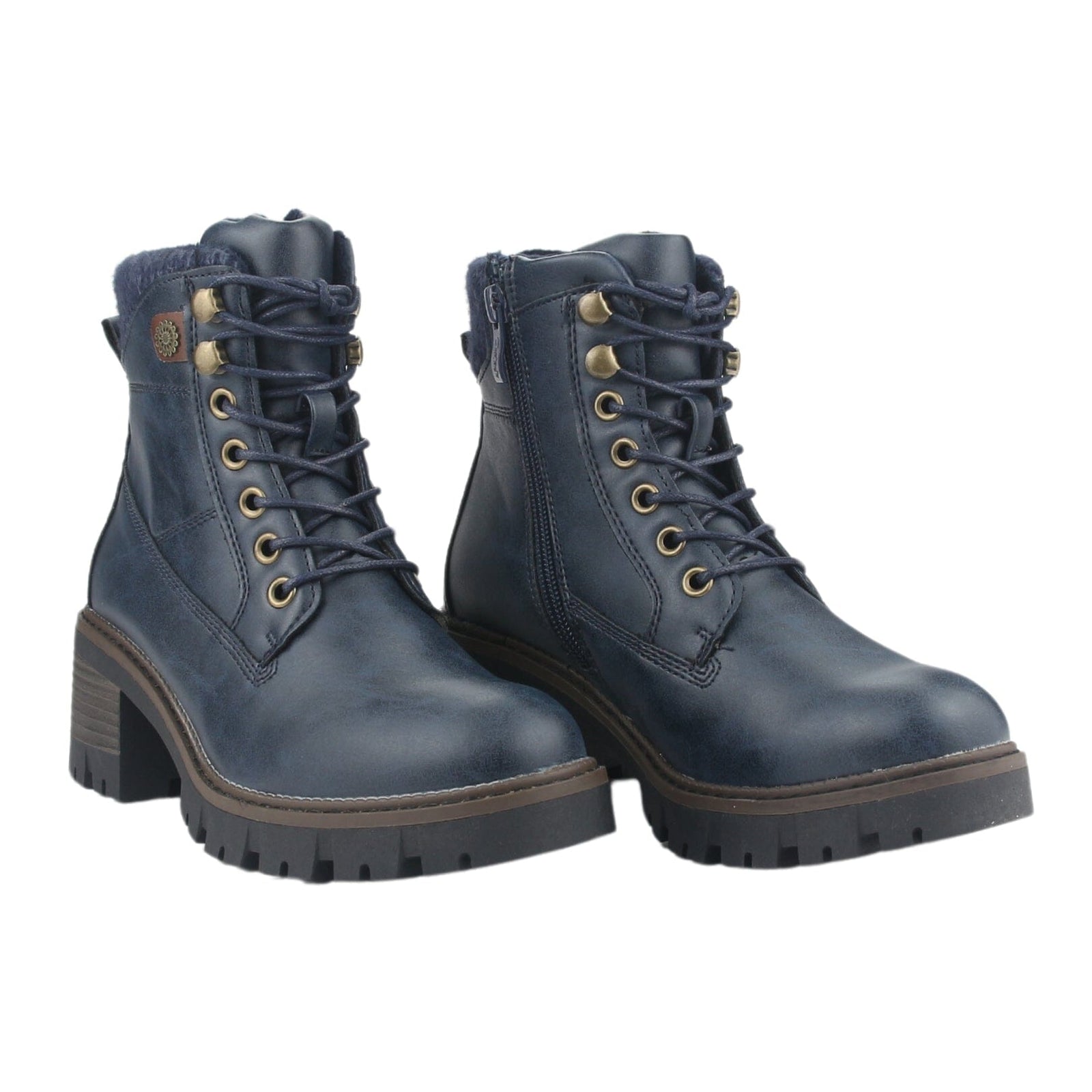 Botin Chalada Mujer Sindy-1 Azul Marino Casual Botines Taco Chalada 