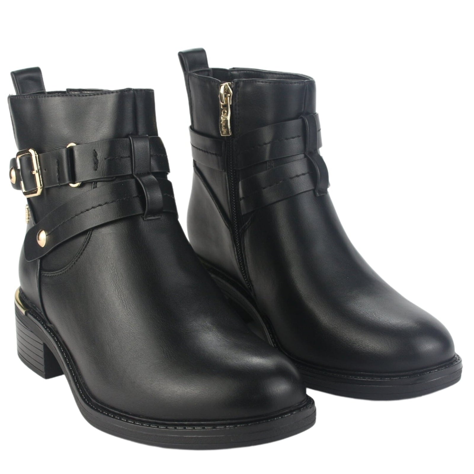 Botin Chalada Mujer Trafa-20 Negro Casual Botines Taco Chalada 