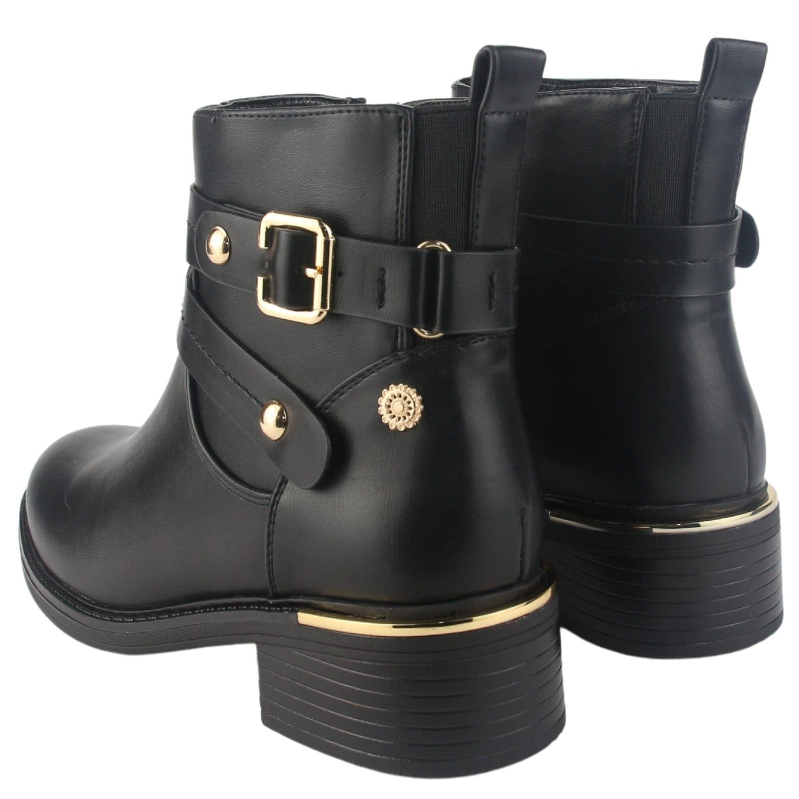 Botin Chalada Mujer Trafa-20 Negro Casual Botines Taco Chalada 