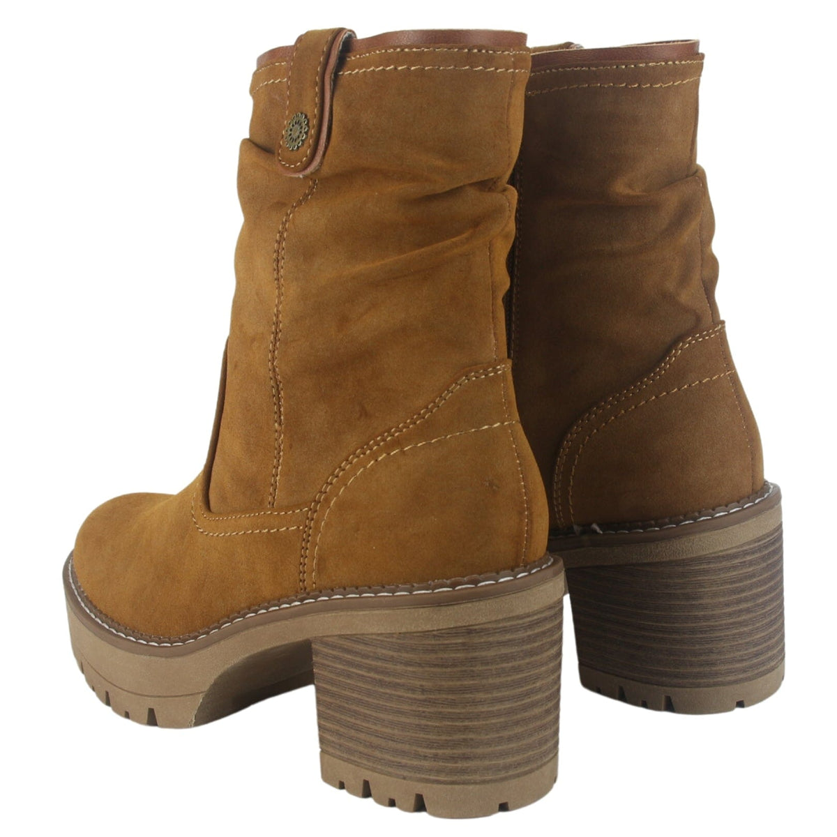 Botin Chalada Mujer Trini-20 Tostado Casual Botines Taco Chalada 