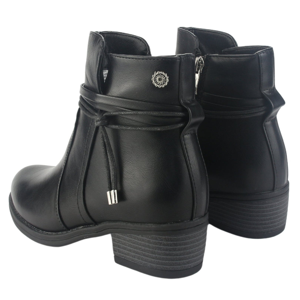 Botin Chalada Mujer Trosi-1 Negro Casual Botines Taco Chalada 