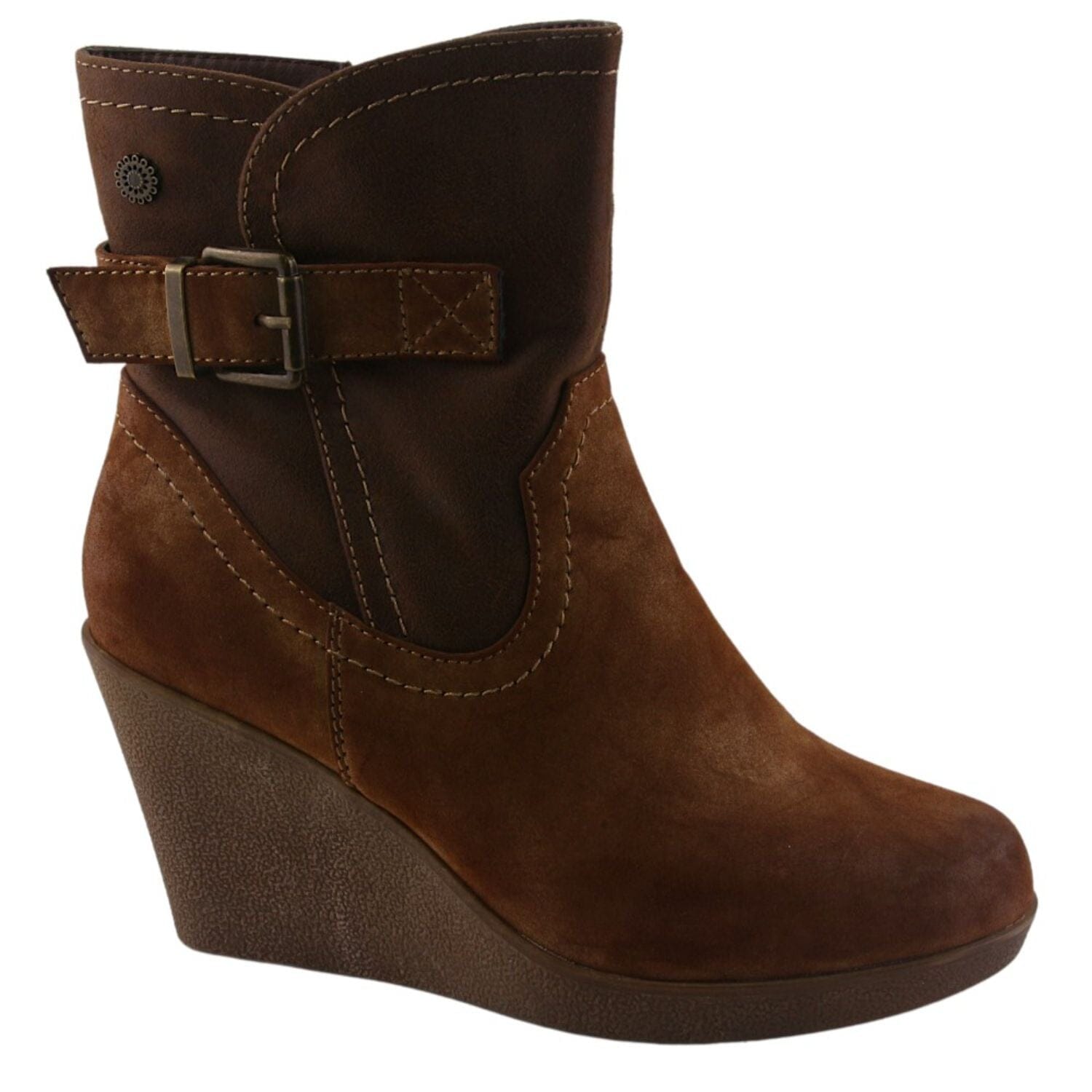 Botin Chalada Mujer Wedge-37 Camel Plataforma Botines Chalada 