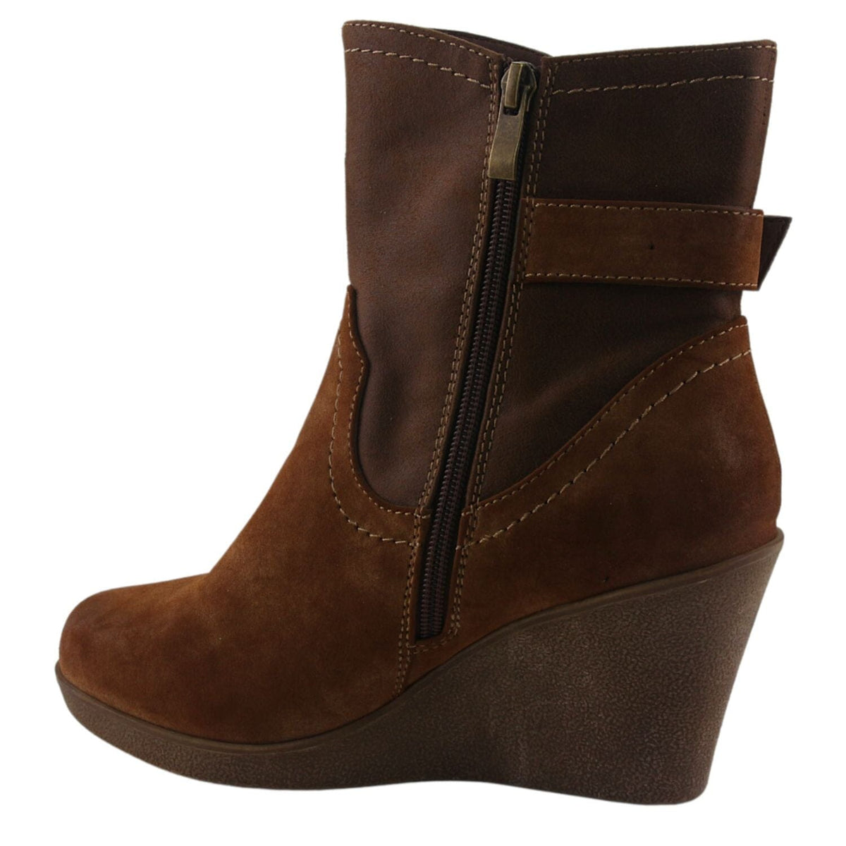 Botin Chalada Mujer Wedge-37 Camel Plataforma Botines Chalada 