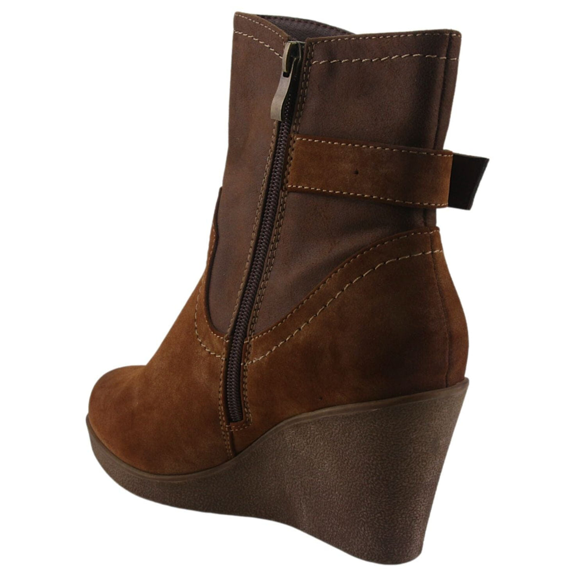 Botin Chalada Mujer Wedge-37 Camel Plataforma Botines Chalada 