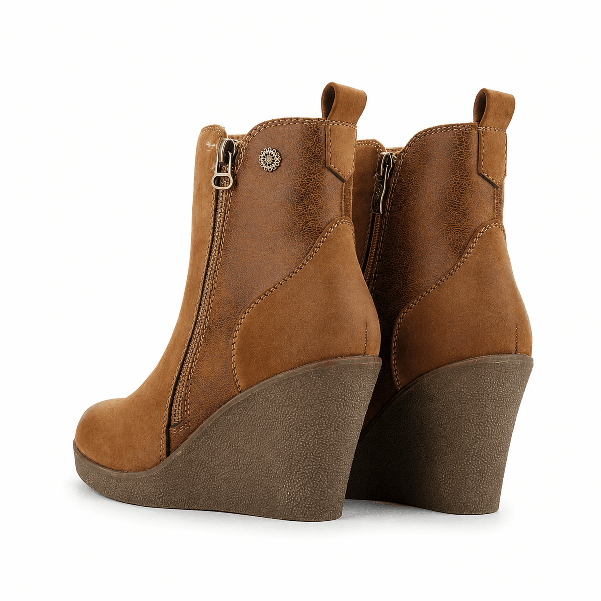 Botin Chalada Mujer Wedge-41 Camel Casual Botines Chalada 