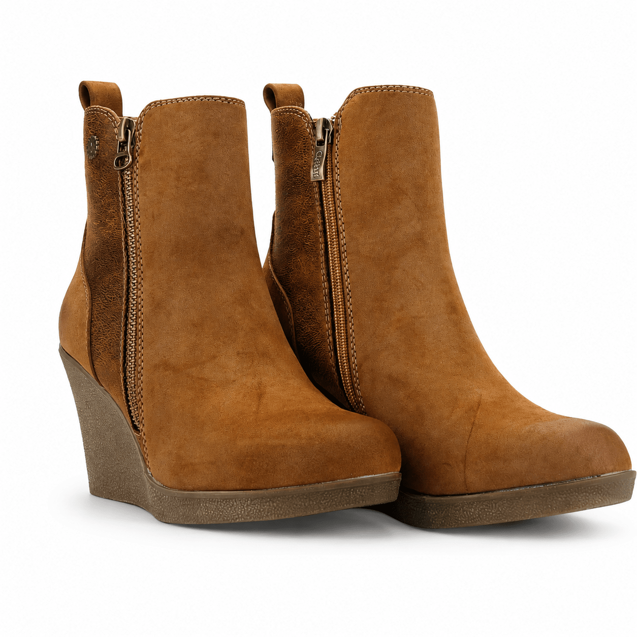 Botin Chalada Mujer Wedge-41 Camel Casual Botines Chalada 