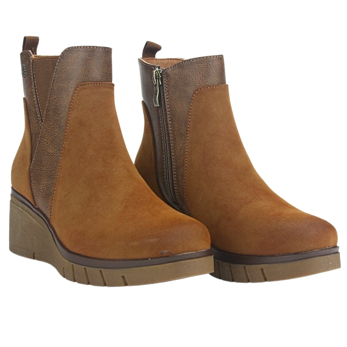 Botin Chalada Mujer Wedgenew-1 Tostado Casual Botines Taco Chalada 