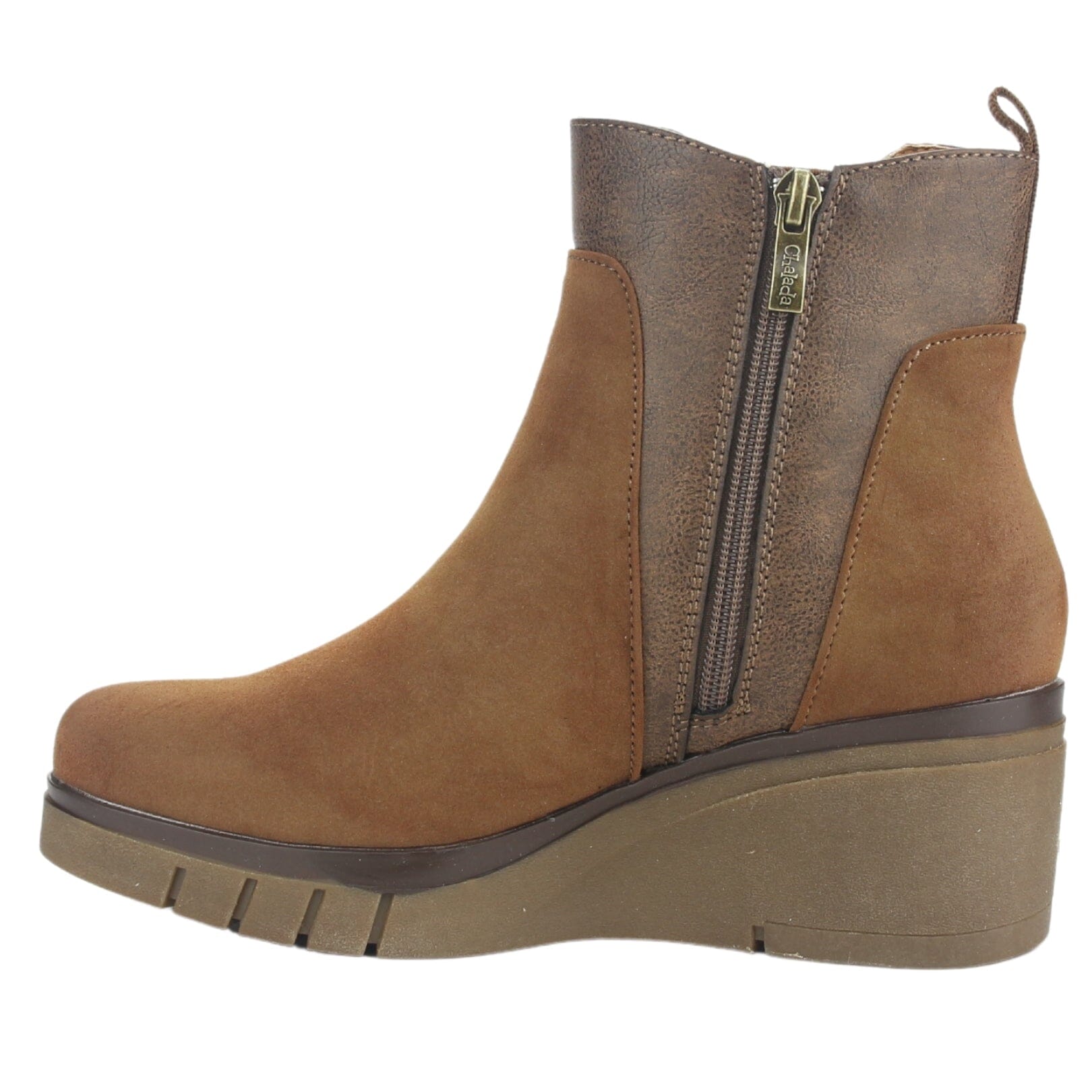 Botin Chalada Mujer Wedgenew-1 Tostado Casual Botines Taco Chalada 