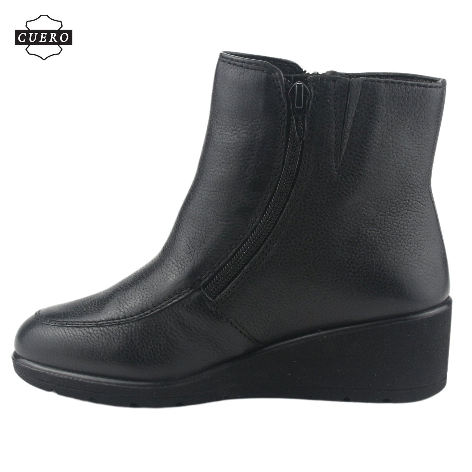 Botin de Cuero Chalada Mujer Maqui-1 Negro Casual Botines Taco Chalada 