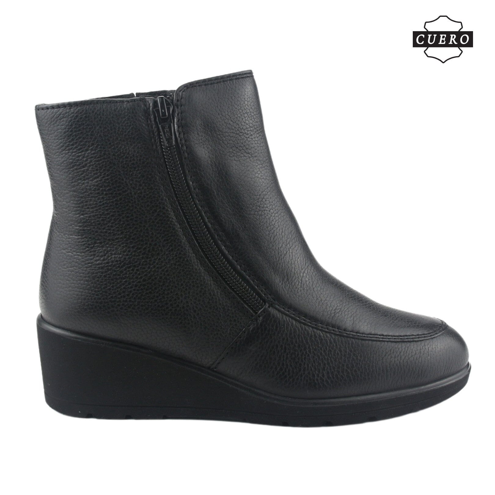 Botin de Cuero Chalada Mujer Maqui-1 Negro Casual Botines Taco Chalada 