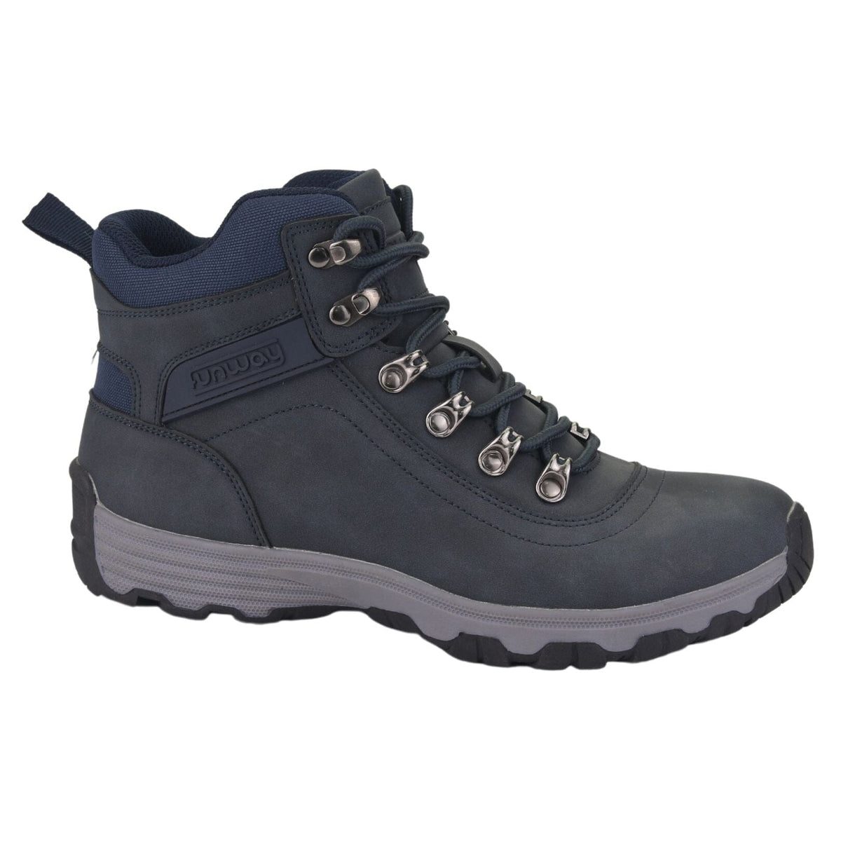 Botin Funway Mujer Opra-1 Azul Marino Casual Botas Taco Funway 