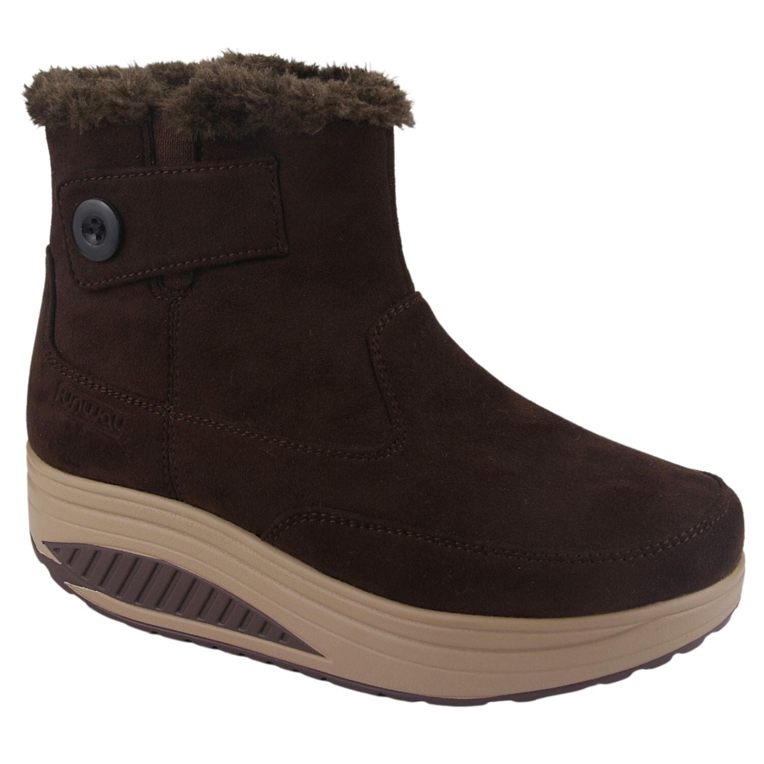 Botin Funway Mujer Tija-19 Café Casual Botines Funway 