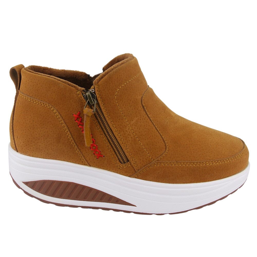 Botin Funway Mujer Tija-32 Camel Casual Botines Funway 