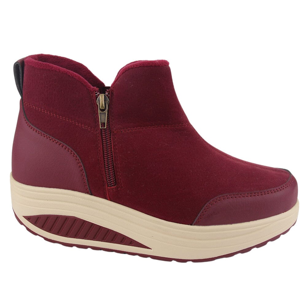 Botin Funway Mujer Tija-4 Rojo Casual Botines Funway 