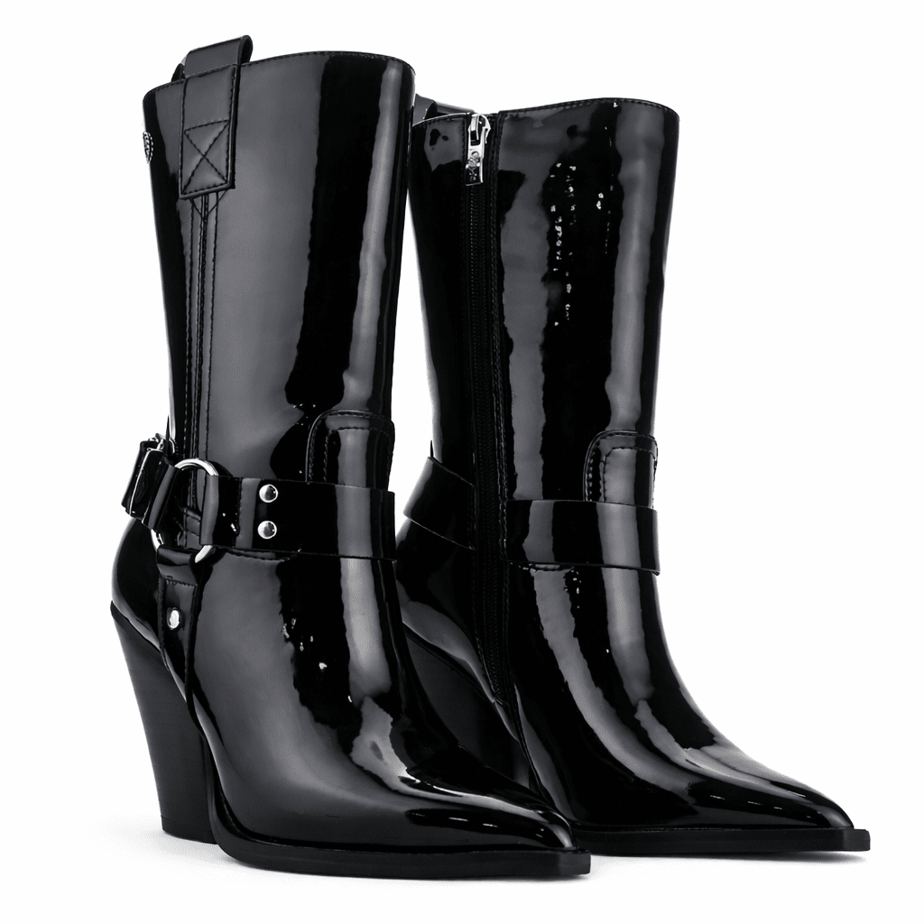 Botin Negro Mujer Casual Chalada Arizona Botines Taco Chalada 