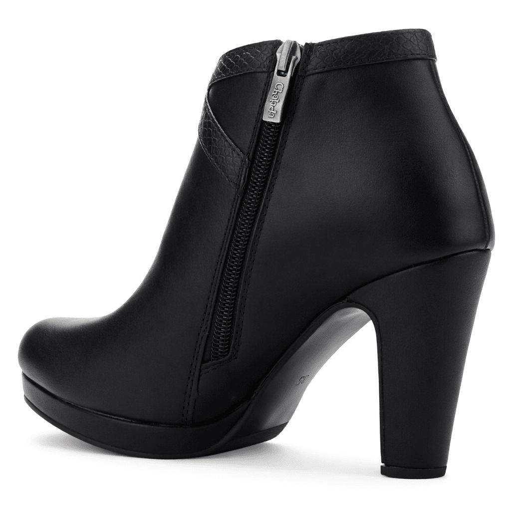 Botin Negro Mujer Casual Chalada Bambina Botines Taco Chalada 