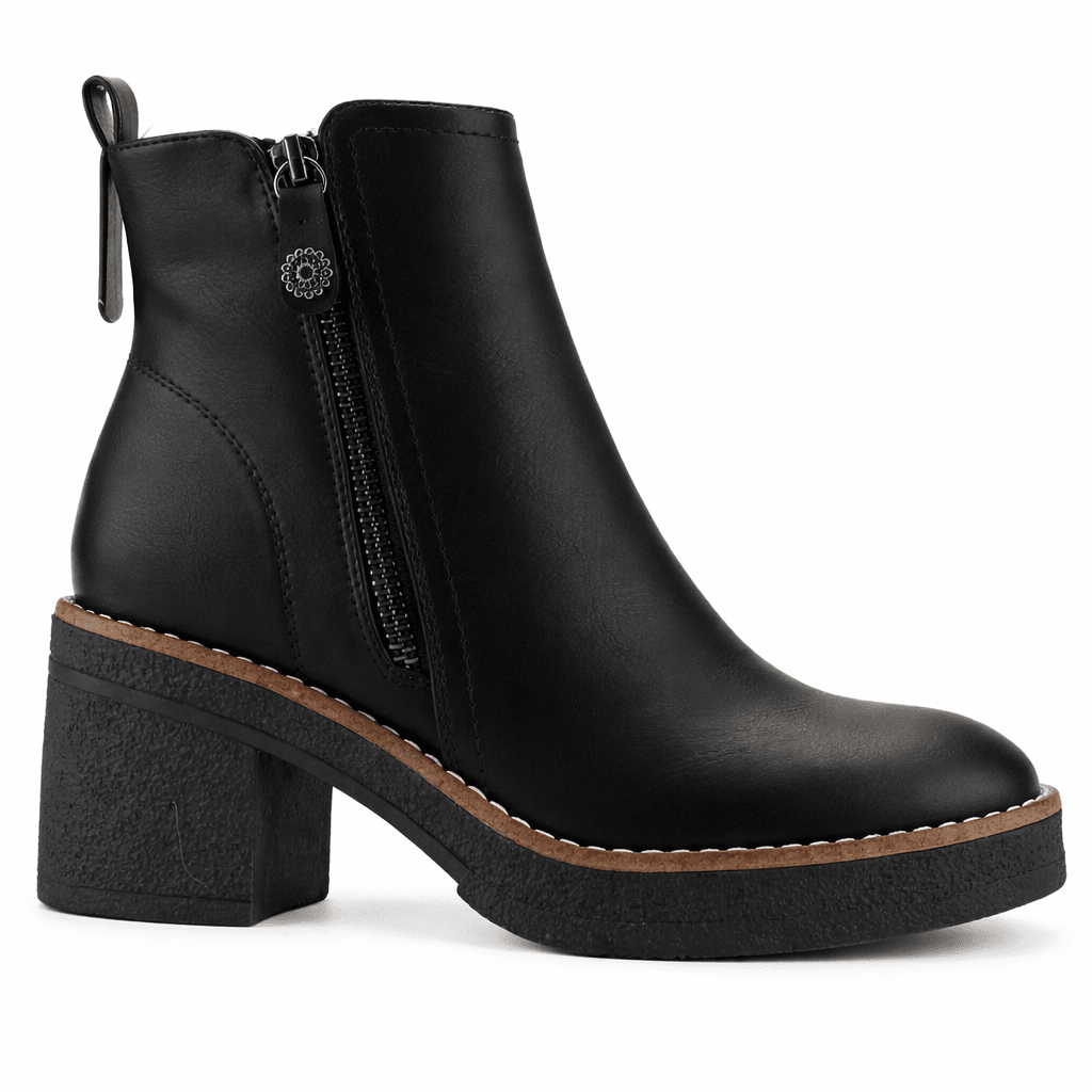 Botin Negro Mujer Casual Chalada Bricca Botines Taco Chalada 
