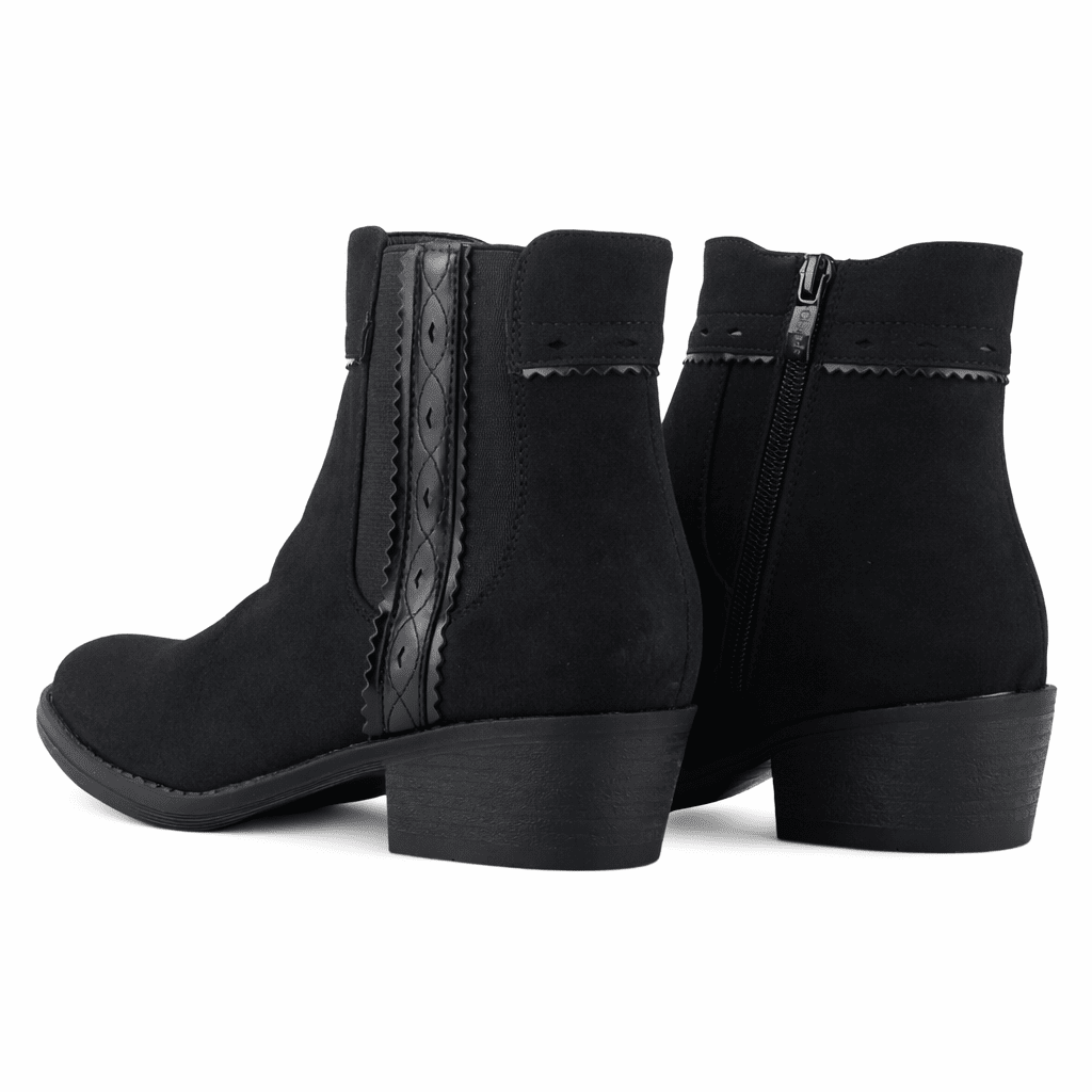 Botin Negro Mujer Casual Chalada Camp Botines Taco Chalada 