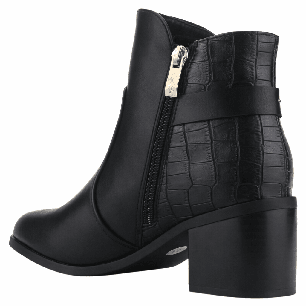 Botin Negro Mujer Casual Chalada Diva Botines Taco Chalada 