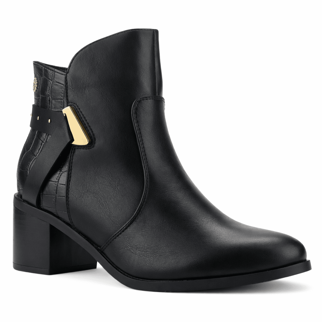 Botin Negro Mujer Casual Chalada Diva Botines Taco Chalada 