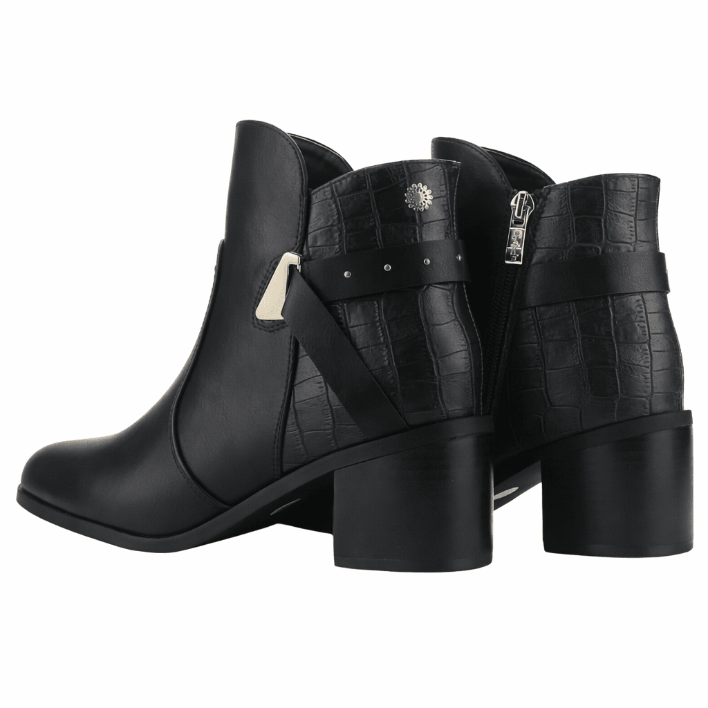 Botin Negro Mujer Casual Chalada Diva Botines Taco Chalada 