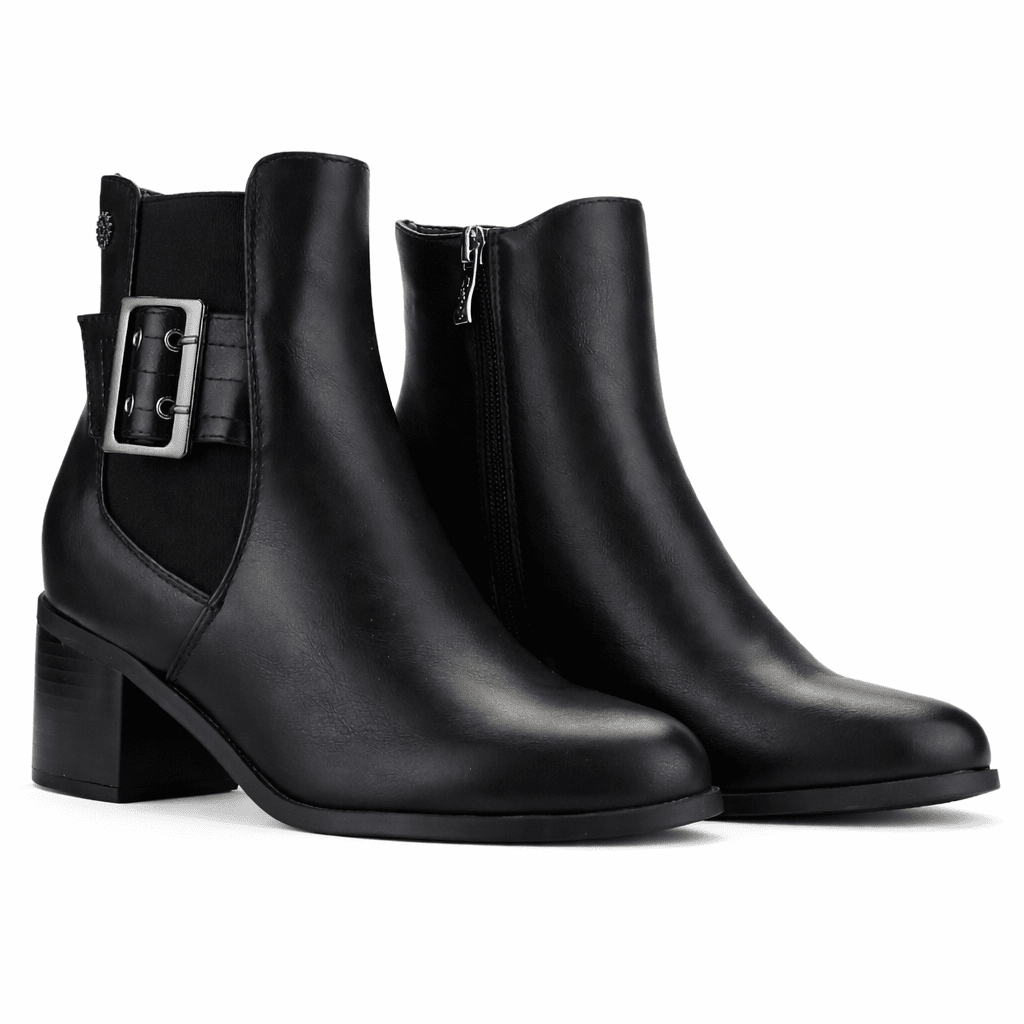 Botin Negro Mujer Casual Chalada Diva Botines Taco Chalada 