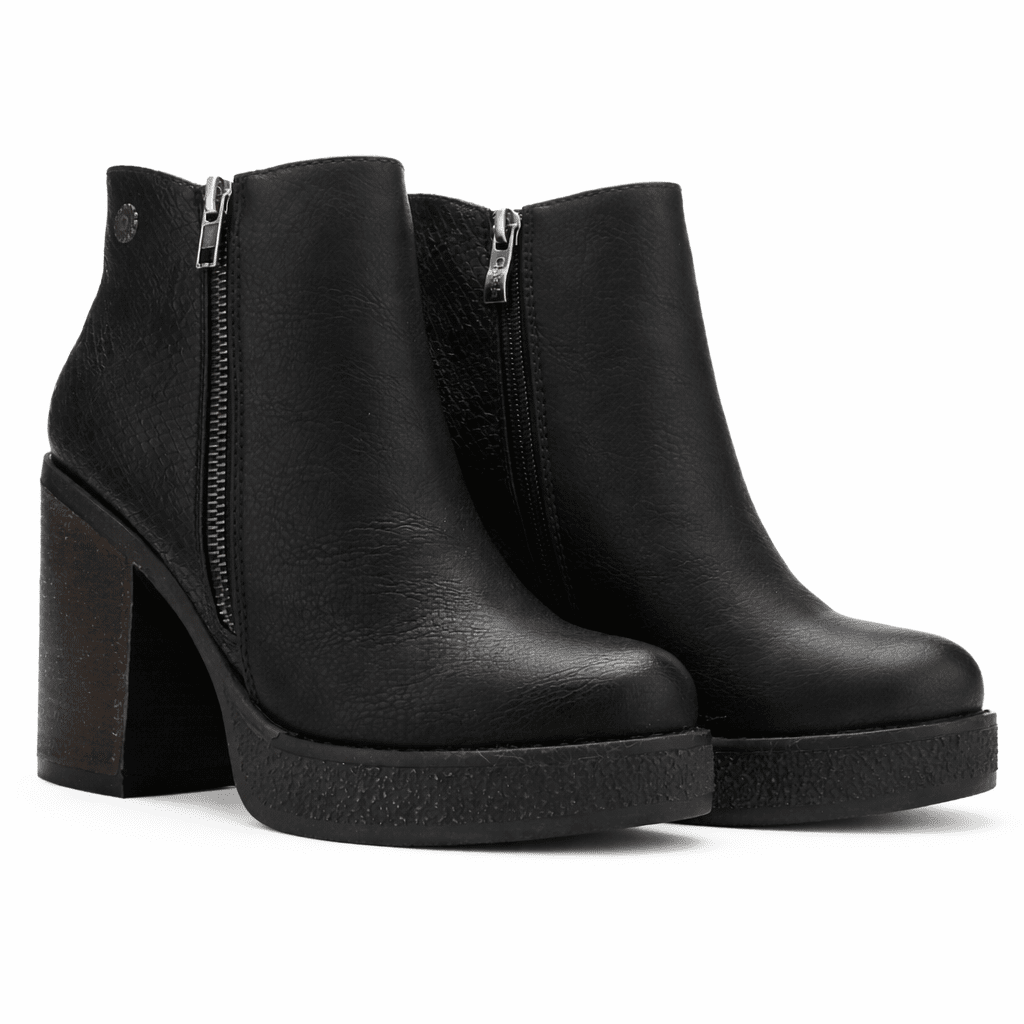 Botin Negro Mujer Casual Chalada Ella Botines Taco Chalada 