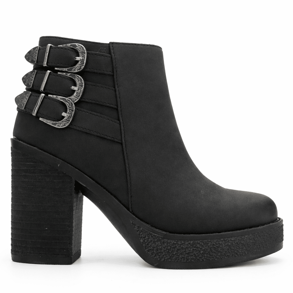 Botin Negro Mujer Casual Chalada Ella Botines Taco Chalada 