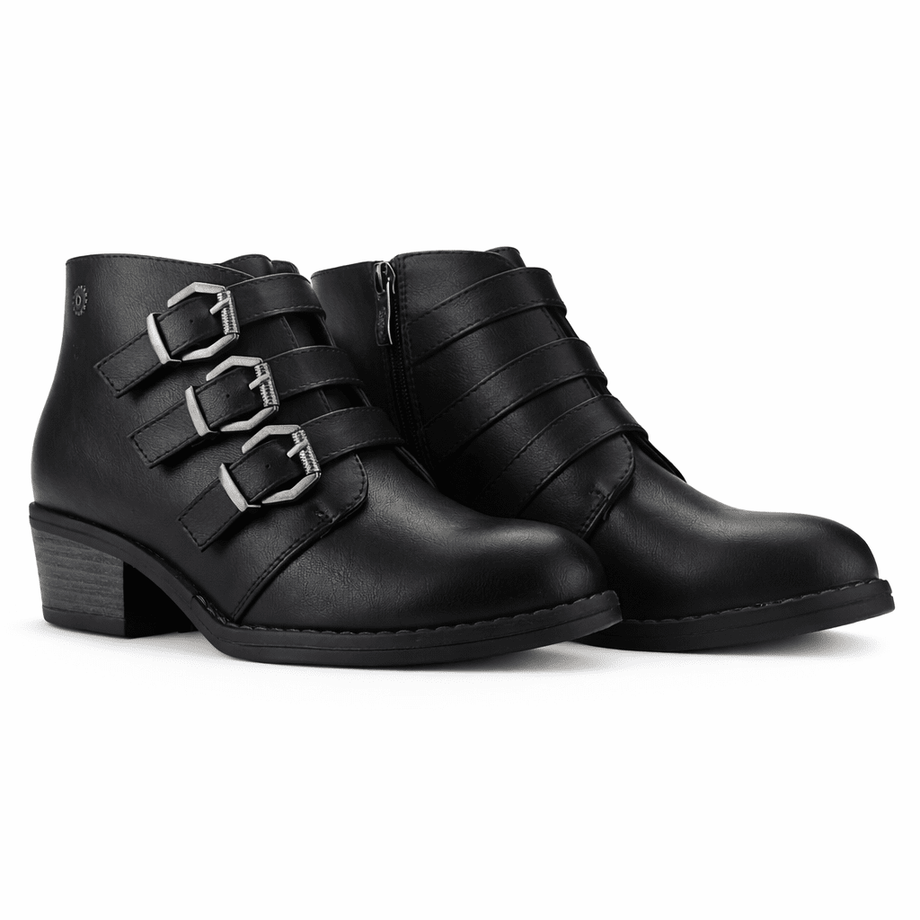 Botin Negro Mujer Casual Chalada Faca Botines Taco Chalada 