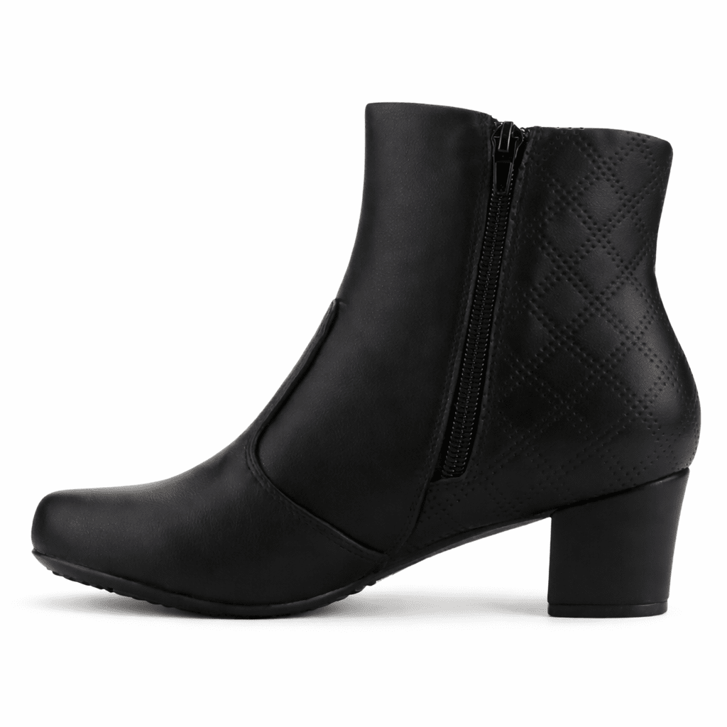 Botin Negro Mujer Casual Chalada Flexib Botines Taco Chalada 