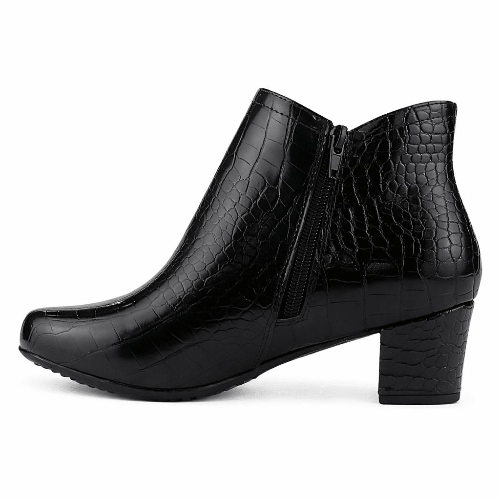 Botin Negro Mujer Casual Chalada Flexib Botines Taco Chalada 