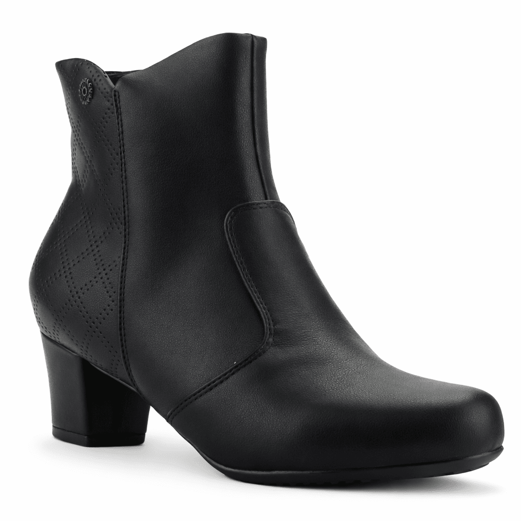 Botin Negro Mujer Casual Chalada Flexib Botines Taco Chalada 