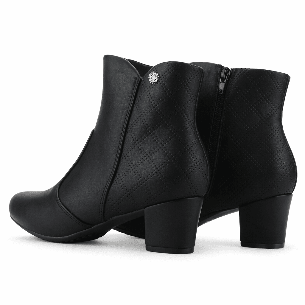 Botin Negro Mujer Casual Chalada Flexib Botines Taco Chalada 