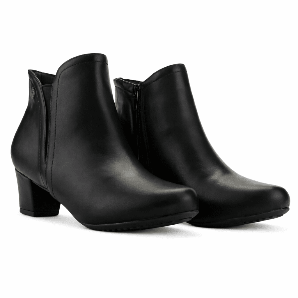 Botin Negro Mujer Casual Chalada Flexib Botines Taco Chalada 