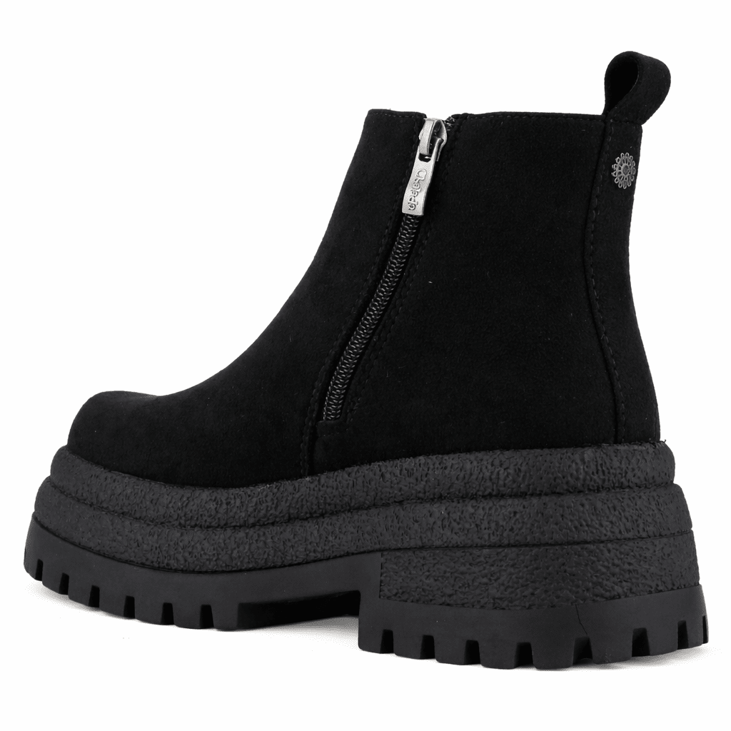Botin Negro Mujer Casual Chalada Krepin Botines Taco Chalada 