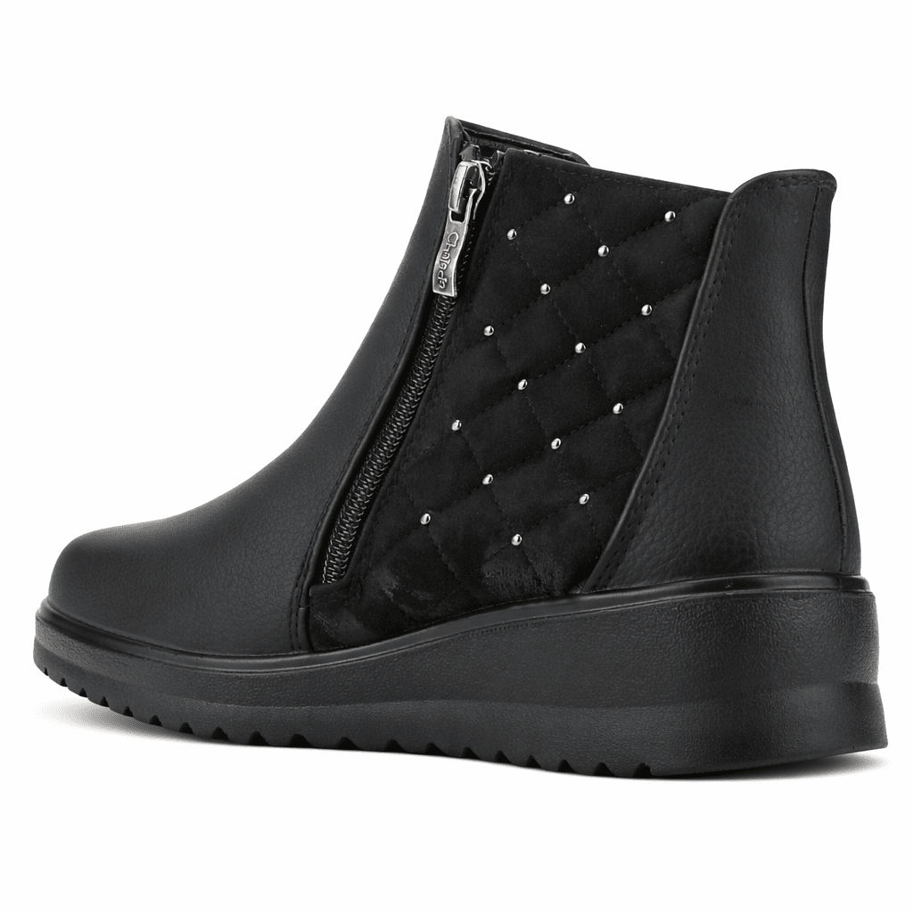 Botin Negro Mujer Casual Chalada Rayo Botines Taco Chalada 