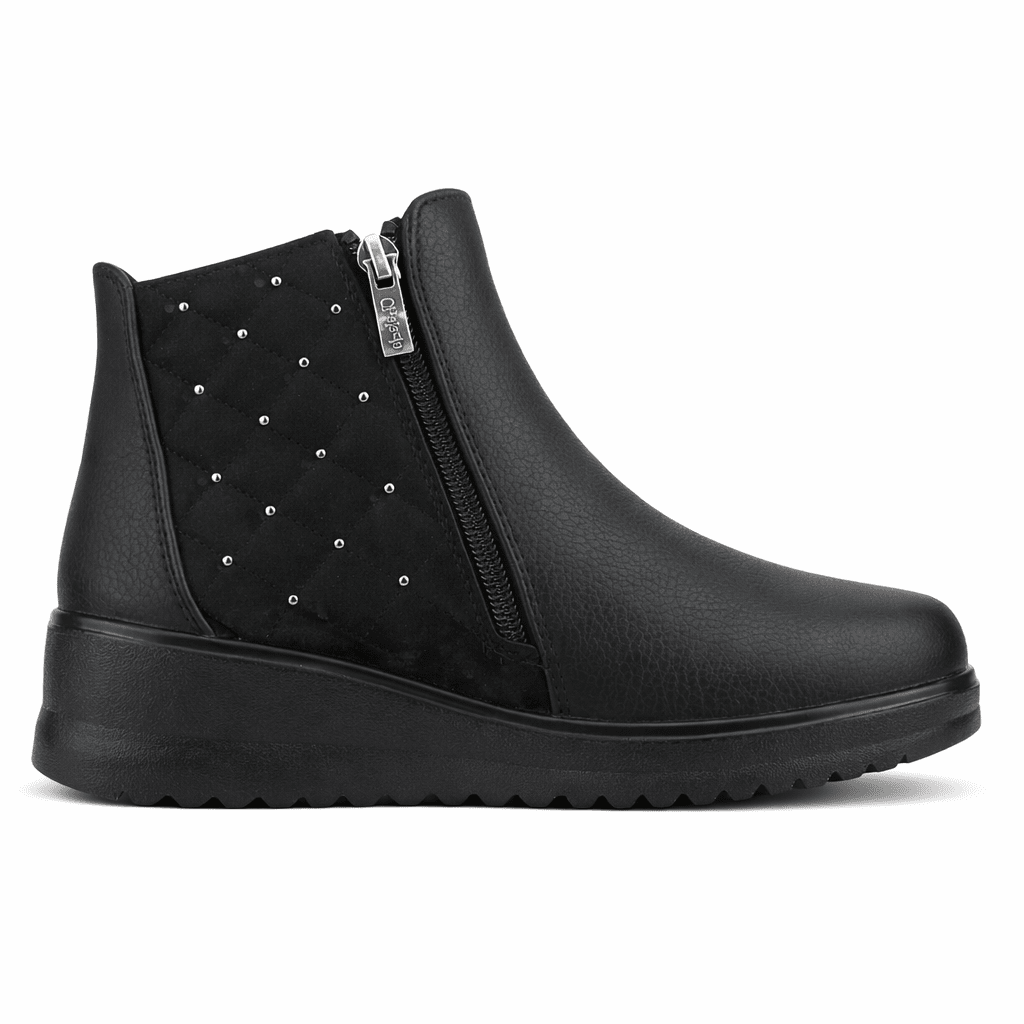 Botin Negro Mujer Casual Chalada Rayo Botines Taco Chalada 